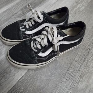 Vans Black and White Low-Top Sneakers